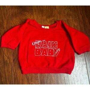 Oregon Rain Baby Red Duckies Duck Sweatshirt 12M Vintage University UOO USA Made